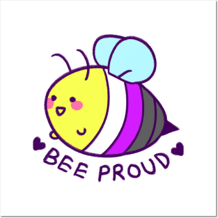 BEE proud: nonbinary flag Posters and Art